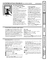 Предварительный просмотр 59 страницы GE PSW23PSWSS - 23.2 cu. Ft. Refrirator Owners And Installation Manual