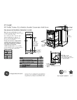 Preview for 1 page of GE PT7550SFSS Dimensions And Installation Information