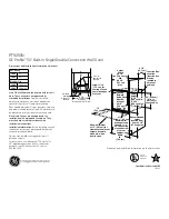 Preview for 1 page of GE PT925SNSS - Profile 30" SC Convection Ovens Dimensions And Installation Information