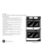 Preview for 2 page of GE PT9550SFSS Dimensions And Installation Information