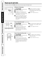 Preview for 12 page of GE PTS22LCPARBB and Owner'S Manual And Installation Instructions