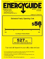 Preview for 1 page of GE PTS22LHSBB - 21.7 cu. Ft. Top-Freezer Refrirator Energy Manual