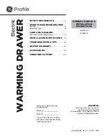 Preview for 1 page of GE PTW9000 Series Owner'S Manual & Installation Instructions