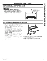 Preview for 15 page of GE PTW9000 Series Owner'S Manual & Installation Instructions