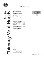 Preview for 1 page of GE PV976NSS Owner'S Manual & Installation Instructions