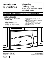 Preview for 1 page of GE PVM2170SRSS Installation Instructions Manual