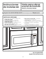 Предварительный просмотр 25 страницы GE PVM9179 Series Installation Instructions Manual