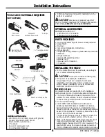 Предварительный просмотр 8 страницы GE PVUS830 Owner'S Manual And Installation Instructions