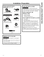 Предварительный просмотр 11 страницы GE PVX7360 Owner'S Manual & Installation Instructions