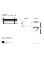 GE PWR04FANBS - Profile - 20in Wine Center Dimensions And Installation Information preview