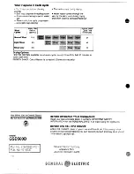 Preview for 2 page of GE QSD500D Operating Instructions