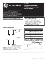 Preview for 1 page of GE RAB26A Manual