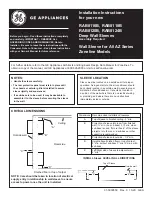 GE RAB8116B Installation Instructions Manual preview