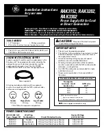 GE RAK3152 Installation Instructions preview