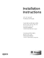 Preview for 1 page of GE Range Installation Instructions Manual