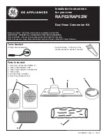 GE RAP02W Installation Instructions Manual preview