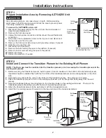 Preview for 2 page of GE RAVWP12 Installation Instructions Manual