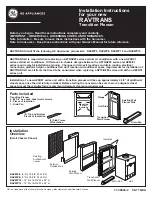 Preview for 1 page of GE RAVWP6 Installation Instructions Manual