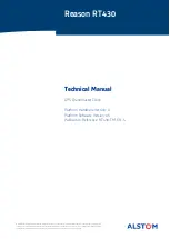 Preview for 1 page of GE Reason RT430 Technical Manual