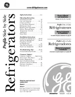 GE Refrigerator Owners And Installation Manual preview