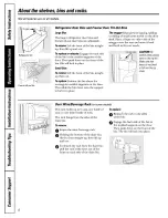 Preview for 8 page of GE Refrigerator Owners And Installation Manual