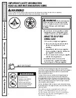 Preview for 2 page of GE RGB523 Owner'S Manual & Installation Instructions