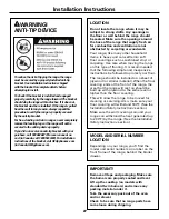 Preview for 27 page of GE RGB523 Owner'S Manual & Installation Instructions