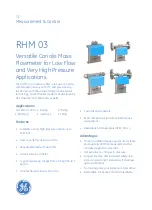 GE RHM 03 Specifications предпросмотр