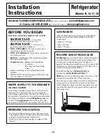 GE RHM 15 Installation Instructions Manual preview