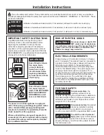 Preview for 2 page of GE RVM5160MPSA Installation Instructions Manual