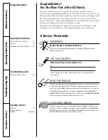 Preview for 2 page of GE S1070 Owner'S Manual