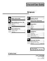 GE SC2 Use And Care Manual preview
