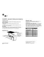 Preview for 2 page of GE SCA1001KSS - Profile Advantium 120 Above-the-Cooktop Oven Dimensional Information