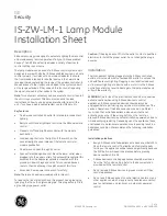 GE Security IS-ZW-LM-1 Installation Sheet preview