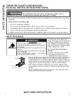 Предварительный просмотр 2 страницы GE Self-Cleaning Gas Duel Fuel Ranges Owner'S Manual