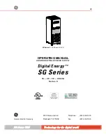 GE SG SERIES 10 Operating Manual preview