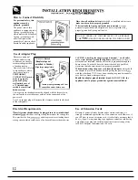 Preview for 12 page of GE Side by side 19 Use And Care & Installation Manual