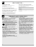 Preview for 2 page of GE Side by Side 20 Dispenser Use And Care Manual