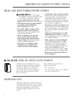 Preview for 4 page of GE Side-by-Side 36" Owner'S Manual