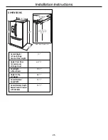 Preview for 25 page of GE SIDE-BY-SIDE REFRIGERATOR 26 Owner'S Manual And Installation Instructions