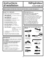 Preview for 74 page of GE SIDE-BY-SIDE REFRIGERATOR 26 Owner'S Manual And Installation Instructions