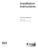 GE Side by Side Refrigerators Installation Instructions Manual preview