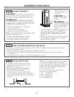 Preview for 11 page of GE Side by Side Refrigerators Installation Instructions Manual