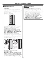 Preview for 17 page of GE Side by Side Refrigerators Installation Instructions Manual