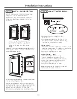 Preview for 18 page of GE Side by Side Refrigerators Installation Instructions Manual