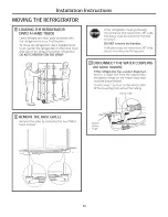 Preview for 25 page of GE SIDE-BY-SIDE REFRIRATOR 22 Installation And Owner'S Manual