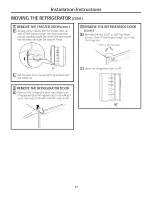 Preview for 27 page of GE SIDE-BY-SIDE REFRIRATOR 22 Installation And Owner'S Manual