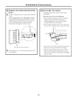 Preview for 28 page of GE SIDE-BY-SIDE REFRIRATOR 22 Installation And Owner'S Manual