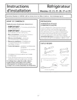 Preview for 67 page of GE SIDE-BY-SIDE REFRIRATOR 22 Installation And Owner'S Manual