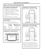 Preview for 72 page of GE SIDE-BY-SIDE REFRIRATOR 22 Installation And Owner'S Manual